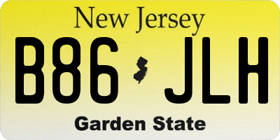 NJ license plate B86JLH