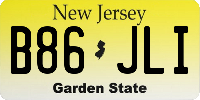 NJ license plate B86JLI