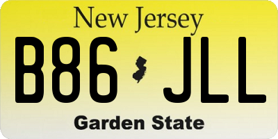 NJ license plate B86JLL
