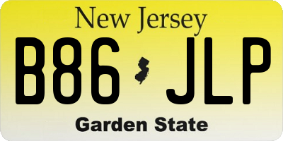 NJ license plate B86JLP
