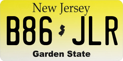NJ license plate B86JLR