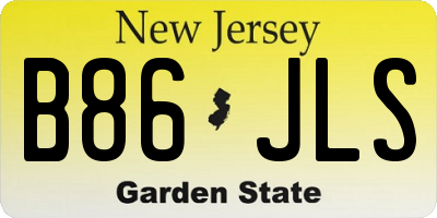 NJ license plate B86JLS