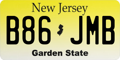 NJ license plate B86JMB
