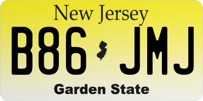 NJ license plate B86JMJ