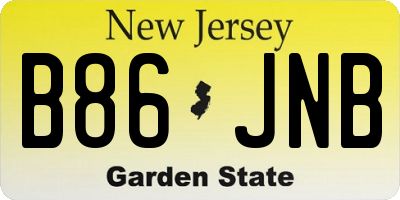 NJ license plate B86JNB