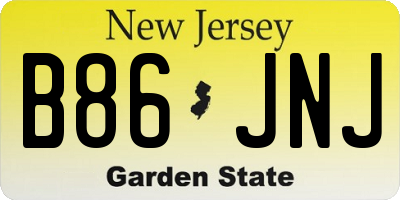 NJ license plate B86JNJ