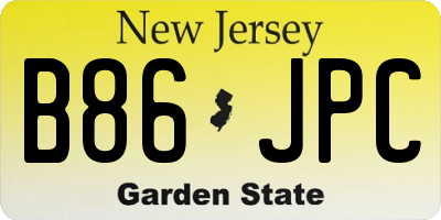 NJ license plate B86JPC