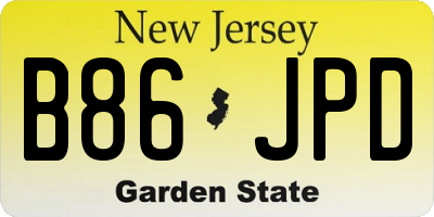 NJ license plate B86JPD