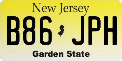 NJ license plate B86JPH