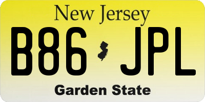 NJ license plate B86JPL