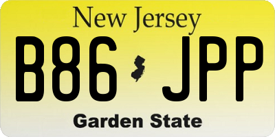 NJ license plate B86JPP
