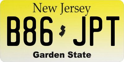 NJ license plate B86JPT