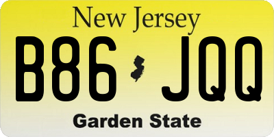 NJ license plate B86JQQ