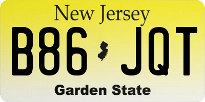 NJ license plate B86JQT