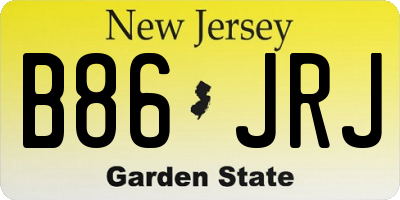 NJ license plate B86JRJ