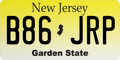 NJ license plate B86JRP