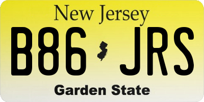 NJ license plate B86JRS
