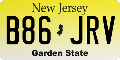 NJ license plate B86JRV