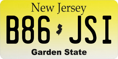 NJ license plate B86JSI