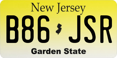 NJ license plate B86JSR