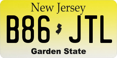 NJ license plate B86JTL