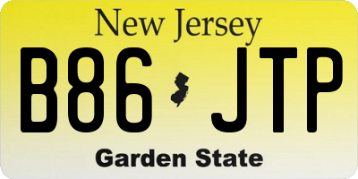 NJ license plate B86JTP