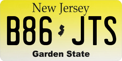 NJ license plate B86JTS