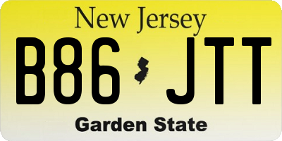 NJ license plate B86JTT