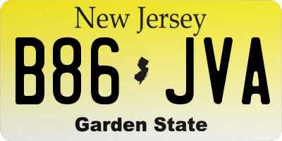 NJ license plate B86JVA