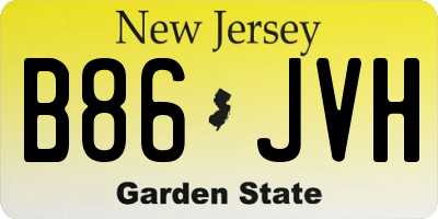 NJ license plate B86JVH