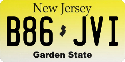NJ license plate B86JVI