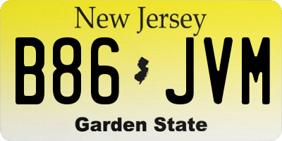 NJ license plate B86JVM
