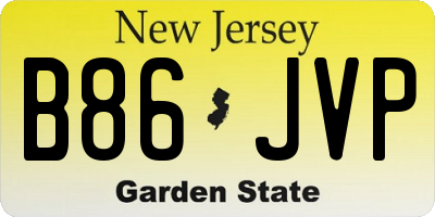 NJ license plate B86JVP