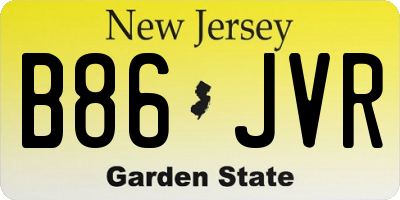 NJ license plate B86JVR