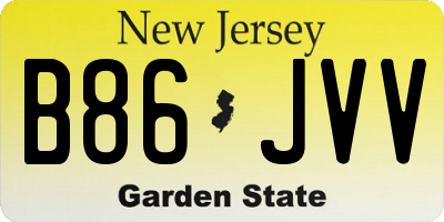 NJ license plate B86JVV