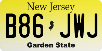 NJ license plate B86JWJ