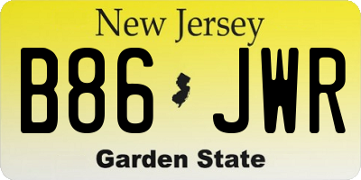 NJ license plate B86JWR