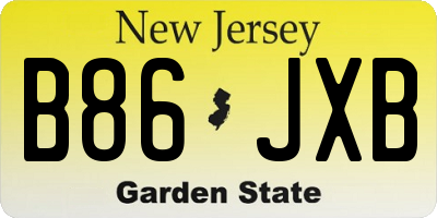 NJ license plate B86JXB