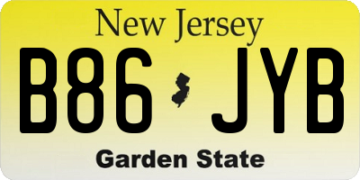 NJ license plate B86JYB