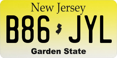 NJ license plate B86JYL