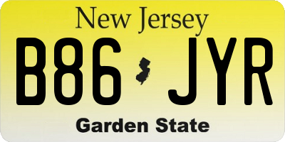 NJ license plate B86JYR
