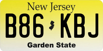 NJ license plate B86KBJ