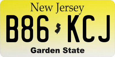 NJ license plate B86KCJ