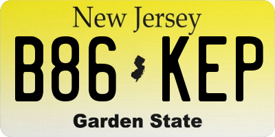 NJ license plate B86KEP