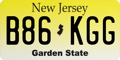 NJ license plate B86KGG