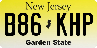 NJ license plate B86KHP
