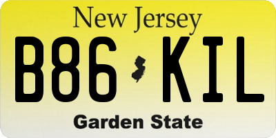 NJ license plate B86KIL