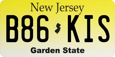 NJ license plate B86KIS