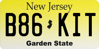 NJ license plate B86KIT
