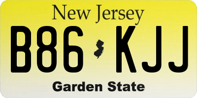 NJ license plate B86KJJ